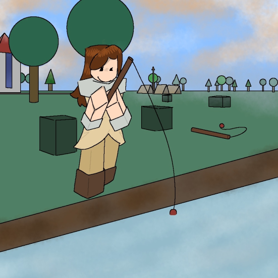 Girl fishing